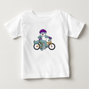 Katze mit Fahrrad Baby T-shirt