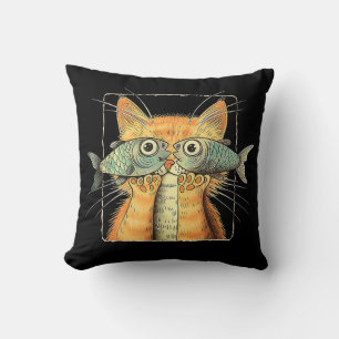 Katze mit Fisheyes Kitten Funny Cat Parody Kissen