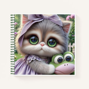Katze mit Frosch, von Natasha Us Notizbuch
