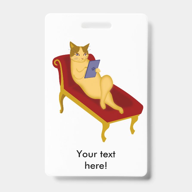 Katze mit Gadget-Clipart Ausweis (Vorderseite)
