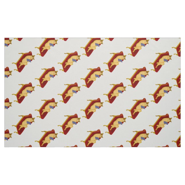 Katze mit Gadget-Clipart Stoff (Fat Quarter (45,7 x 55,9 cm))
