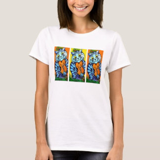 Katze mit Geige von Louis Wain T-Shirt