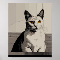 Katze mit gelben Augen