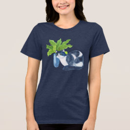 Katze mit Gemüse Tri-Blend Shirt