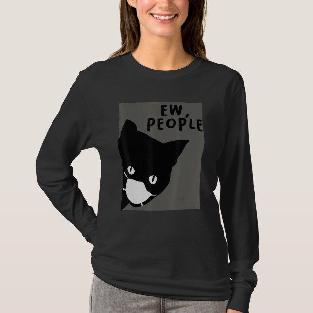 Katze mit Gesichtsmaske Wir Menschen Katzen 1 T-Shirt (Vorderseite)