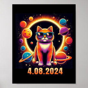 Katze mit Gles Solar Eclipse Poster