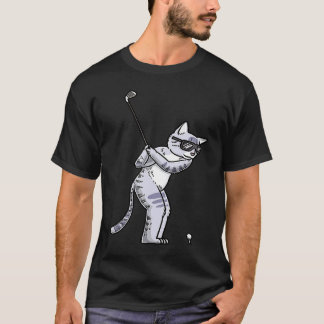 Katze mit Golfschläger Golf Golfspieler Golfer 1 T-Shirt