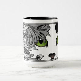 Katze mit grünen Augen Tasse