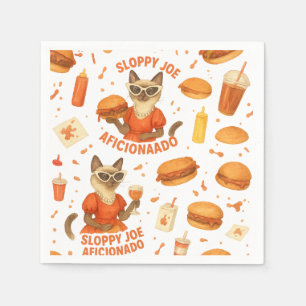 Katze mit Hamburger Serviette