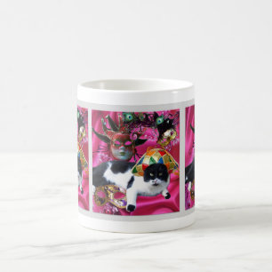 KATZE MIT HARLEQUIN HAT- UND MASQUERADE-PARTY TASSE