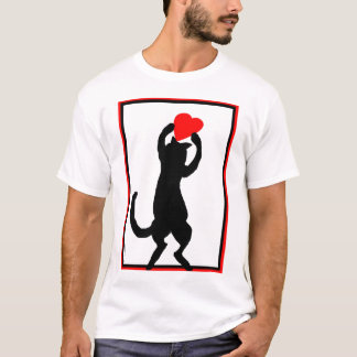 Katze mit Herzen T-Shirt