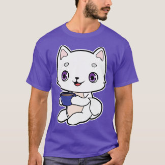 Katze mit Kaffee-Cup 2 T-Shirt