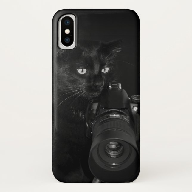 Katze mit Kamera Case-Mate iPhone Hülle (Rückseite)