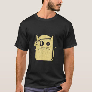 Katze mit Kamera Fotografie Kätzchen Hausgeschenk T-Shirt
