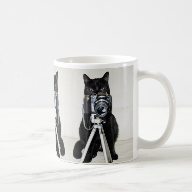 Katze mit Kamera-Tasse Tasse (Rechts)