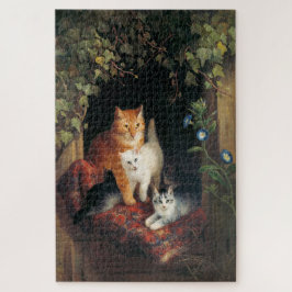 Katze mit Kätzchen (Tierart) Puzzle