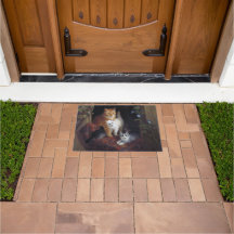 Katze mit Kittens Henriette Knip 1844