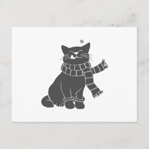 Katze mit Kosmetiktuch - Farbe wählen Postkarte