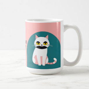 Katze mit kräftigen Farben und einem fröhlichen Au Kaffeetasse