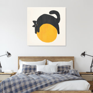 Katze mit Kugelschreiber Leinwand