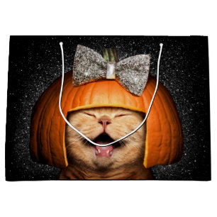 Katze mit Kürbishaar Große Geschenktüte
