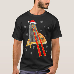 Katze mit Laser Augen Funny Pizza Cat Christmas T- T-Shirt