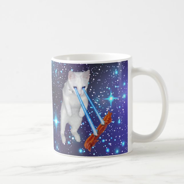 Katze mit Laser-Augen Speck im Raum kochend Kaffeetasse (Rechts)