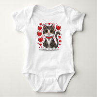 Katze mit Liebe Symbole Clipart-85245