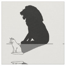 Katze mit Löwenschatten