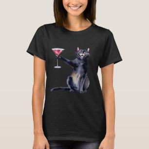 Katze mit Martini-GL-Schwanz T-Shirt