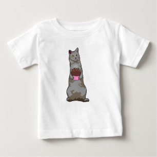 Katze mit Muffin Baby T-shirt