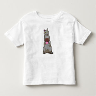 Katze mit Muffin Kleinkind T-shirt