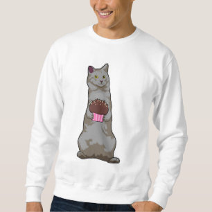 Katze mit Muffin Sweatshirt