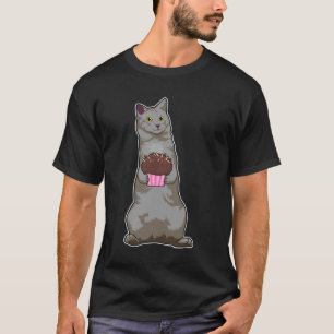 Katze mit Muffin T-Shirt