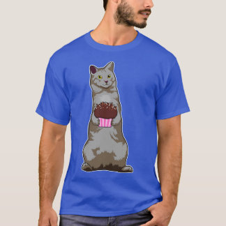 Katze mit Muffin T-Shirt