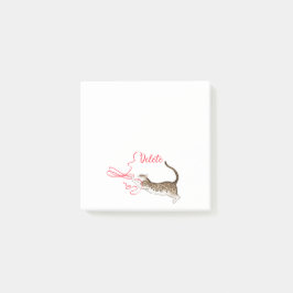 Katze mit Multifunktionsleisten-Nachrichten Post-I Post-it Klebezettel