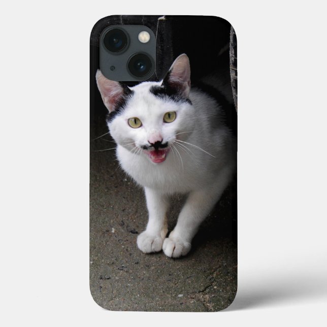 Katze mit Mustache Case-Mate iPhone Hülle (Rückseite)