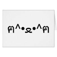 Katze mit Paws Emoticon ฅ^ ・ ع・ Japanisch Kaomoji
