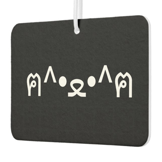 Katze mit Paws Emoticon ฅ^ ・ ع・ Japanisch Kaomoji  Autolufterfrischer (Links)