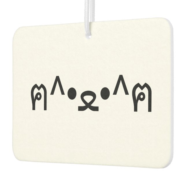 Katze mit Paws Emoticon ฅ^ ・ ع・ Japanisch Kaomoji Autolufterfrischer (Links)
