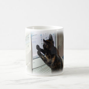 Katze mit PC Tasse