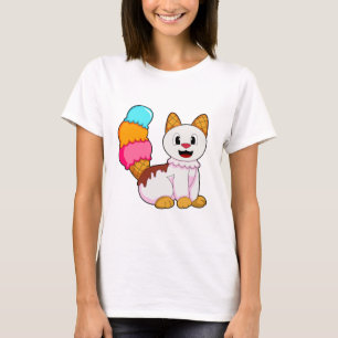 Katze mit Popsikel T-Shirt