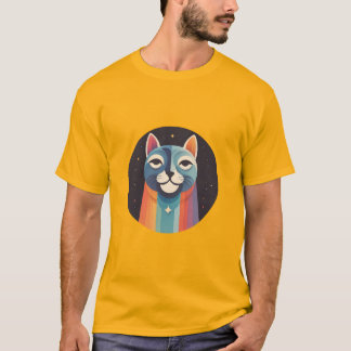 Katze mit Rainbow Aura T-Shirt