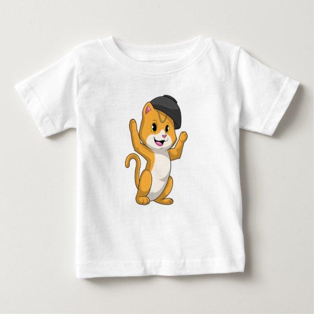 Katze mit Ramen Bowl Baby T-shirt (Vorderseite)