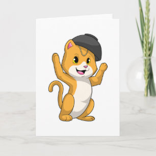 Katze mit Ramen Bowl Karte