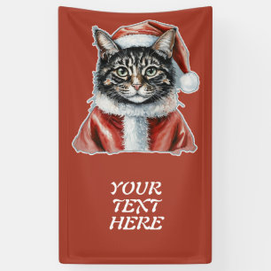 Katze mit Santa Claus Outfit - Weihnachten 1 Banner