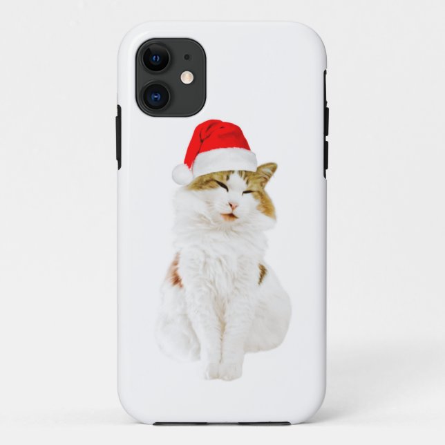 Katze mit Santa's Hat Case-Mate iPhone Fall Hülle (Rückseite)