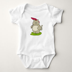 Katze mit Schirm Baby Strampler