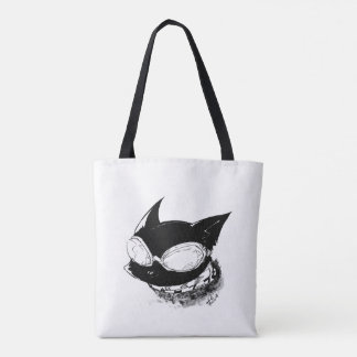 Katze mit Schutzbrillen-Logo-Tasche