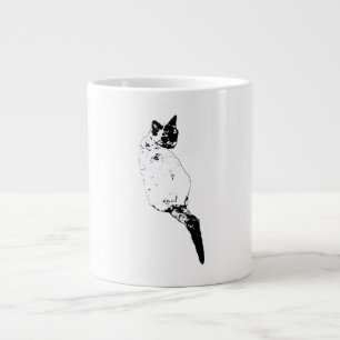 Katze mit selbstsicherer Wendung Jumbo-Tasse